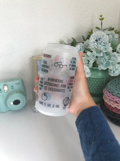 Tasse d'Affirmations Quotidiennes pour les Enseignantes - Style Sublimation