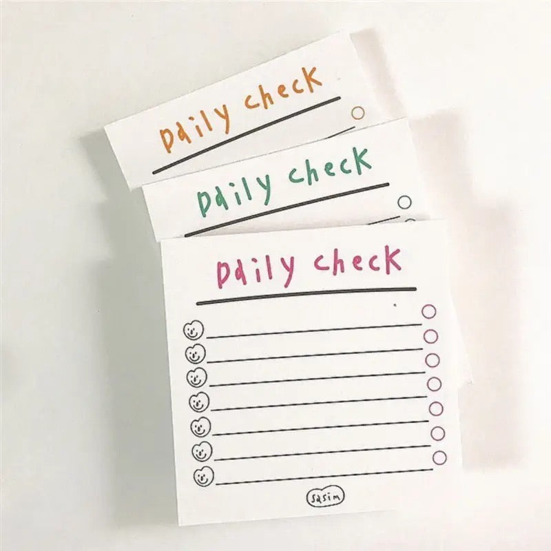 Daily Check Sticky Notes