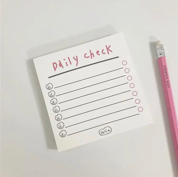 Daily Check Sticky Notes