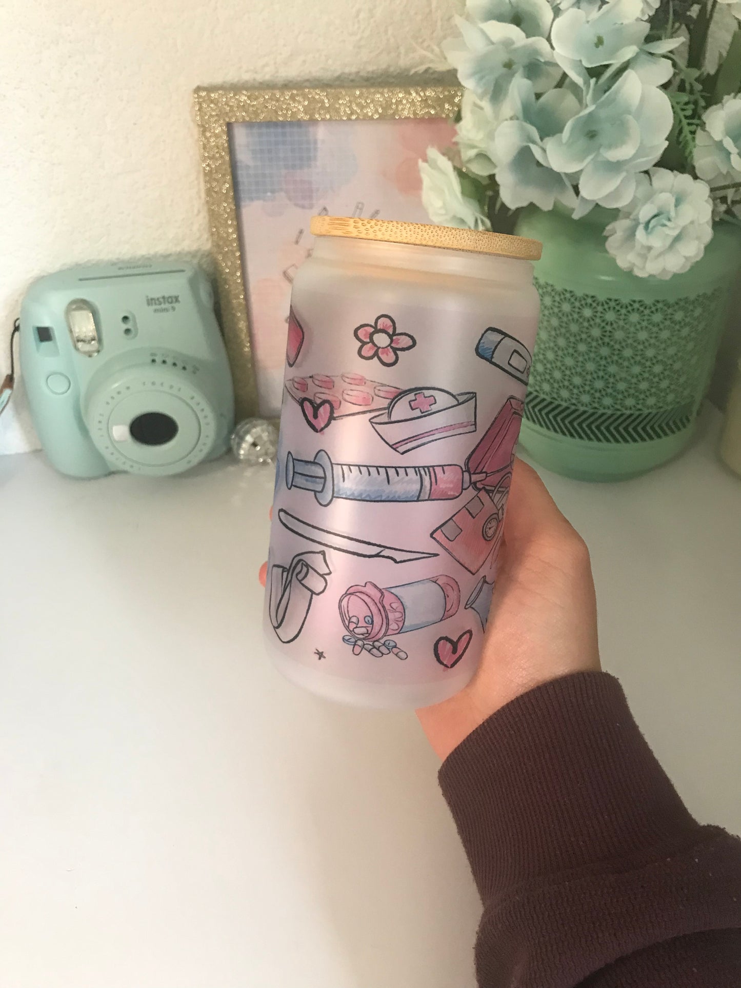 Personalized Frosted Cup with Sublimation Design