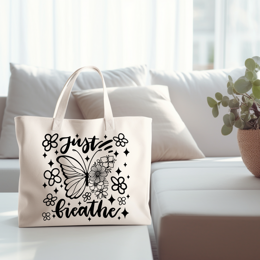 Just Breathe Tote Bag