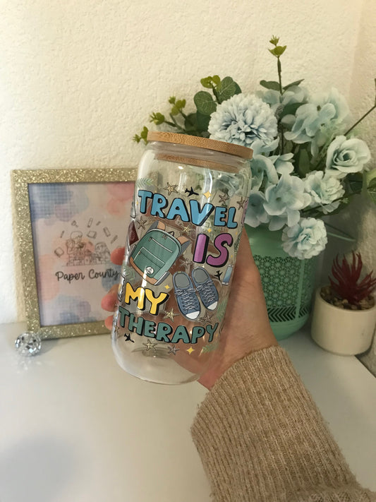 Travel is My Therapy Cup