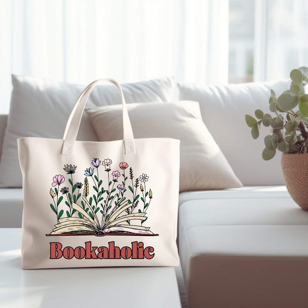 Sac Fourre-Tout Bookaholic à Fleurs