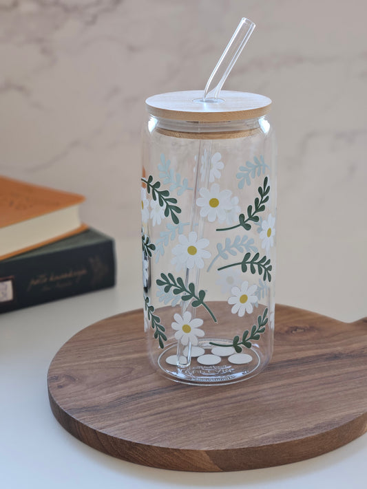 Tasse Marguerite et Plante Palmier Aroïde