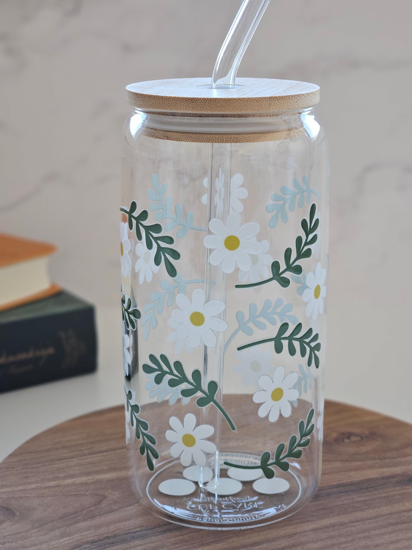 Tasse Marguerite et Plante Palmier Aroïde