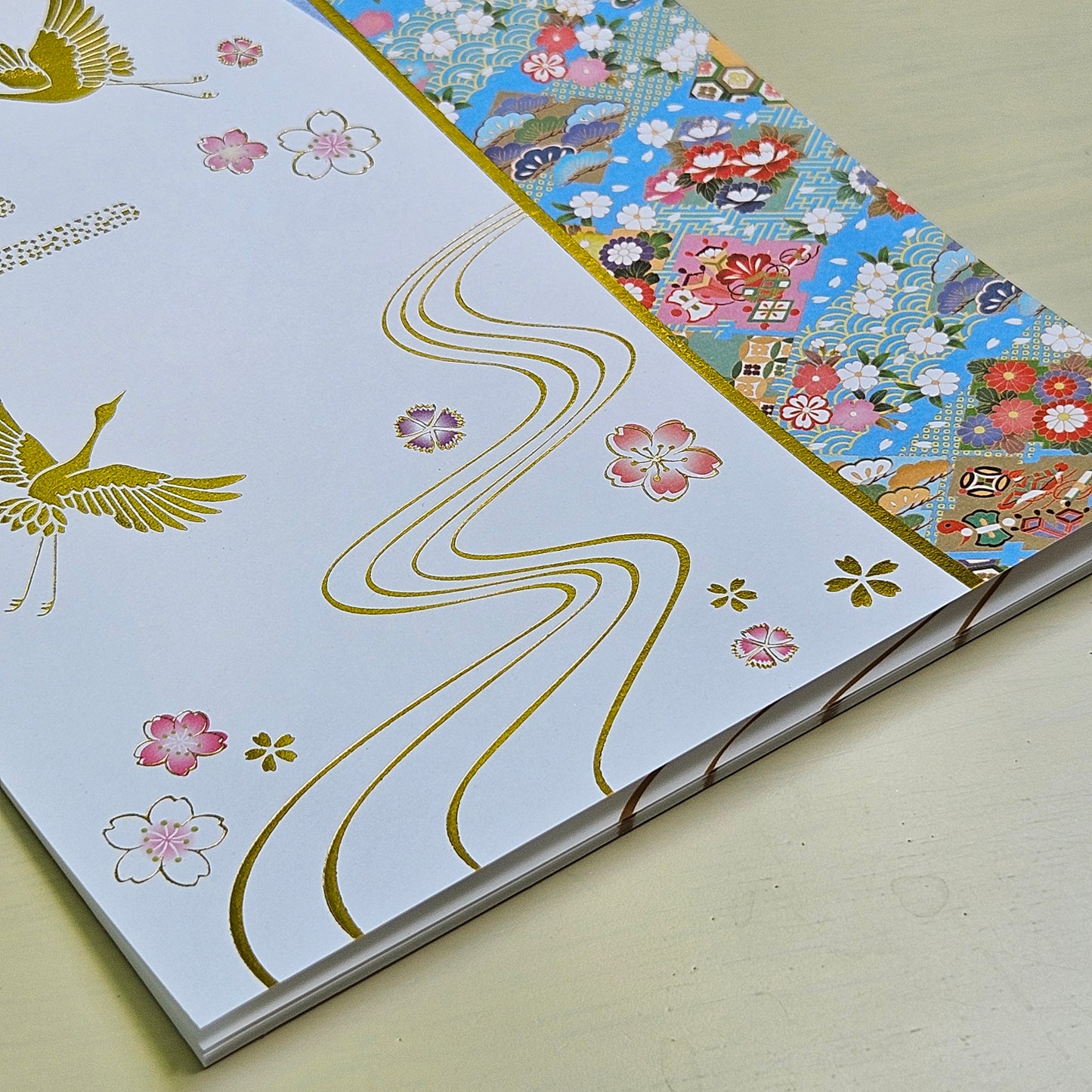 Japanese Style Notepad Cranes Design