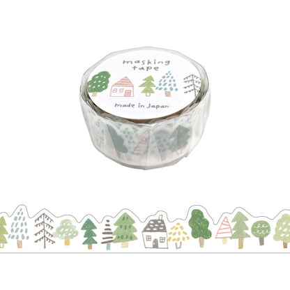 Masking Tape - Die-Cut Forest and House Design