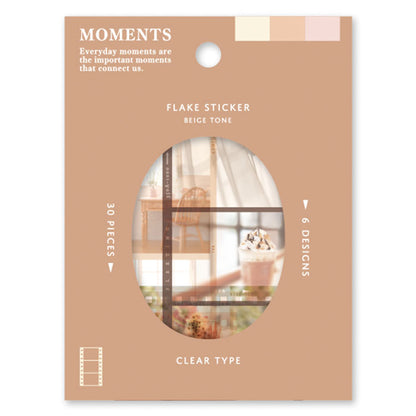 Moments Flake Stickers - Beige Tone