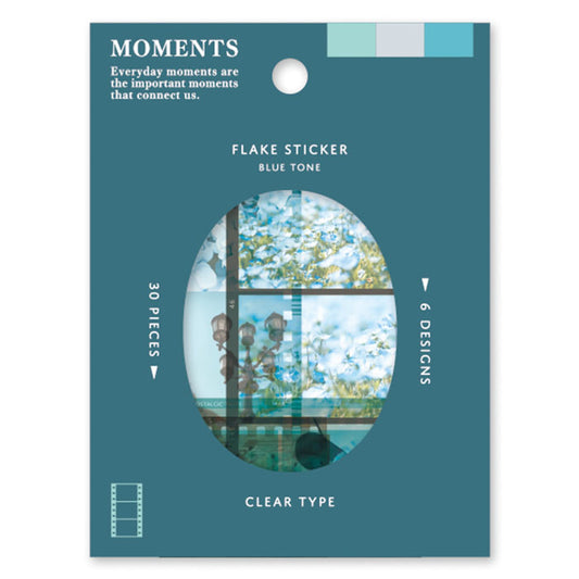 Moments Flake Stickers - Blue Tone