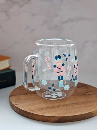 Limited Quantity: Nutcracker Double-Walled Glass Mug