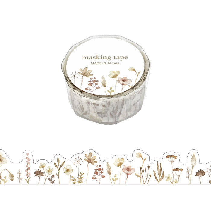 Palette Masking Tape - Die-Cut Brown Floral