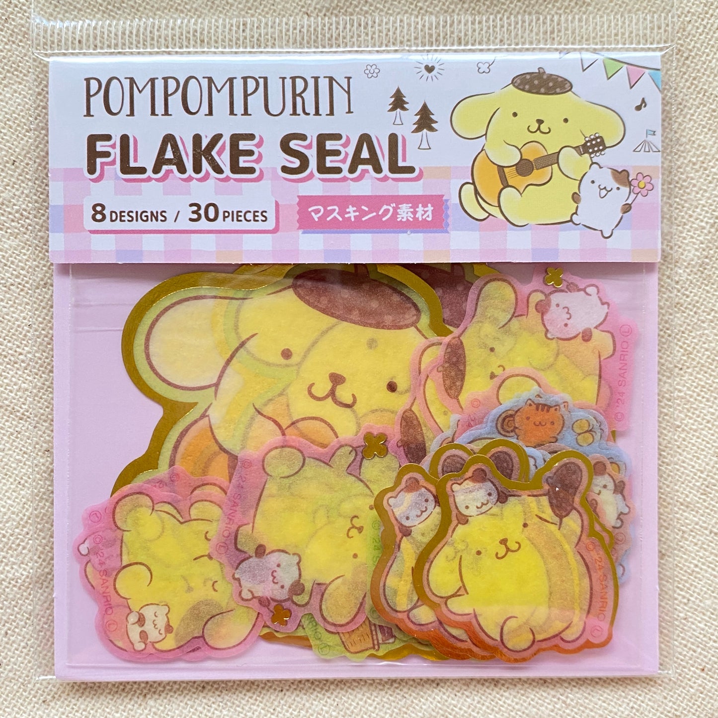 Pompompurin Flake Stickers