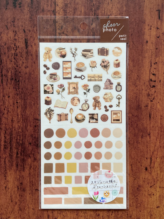 Sheer Photo Petit Stickers - Brown