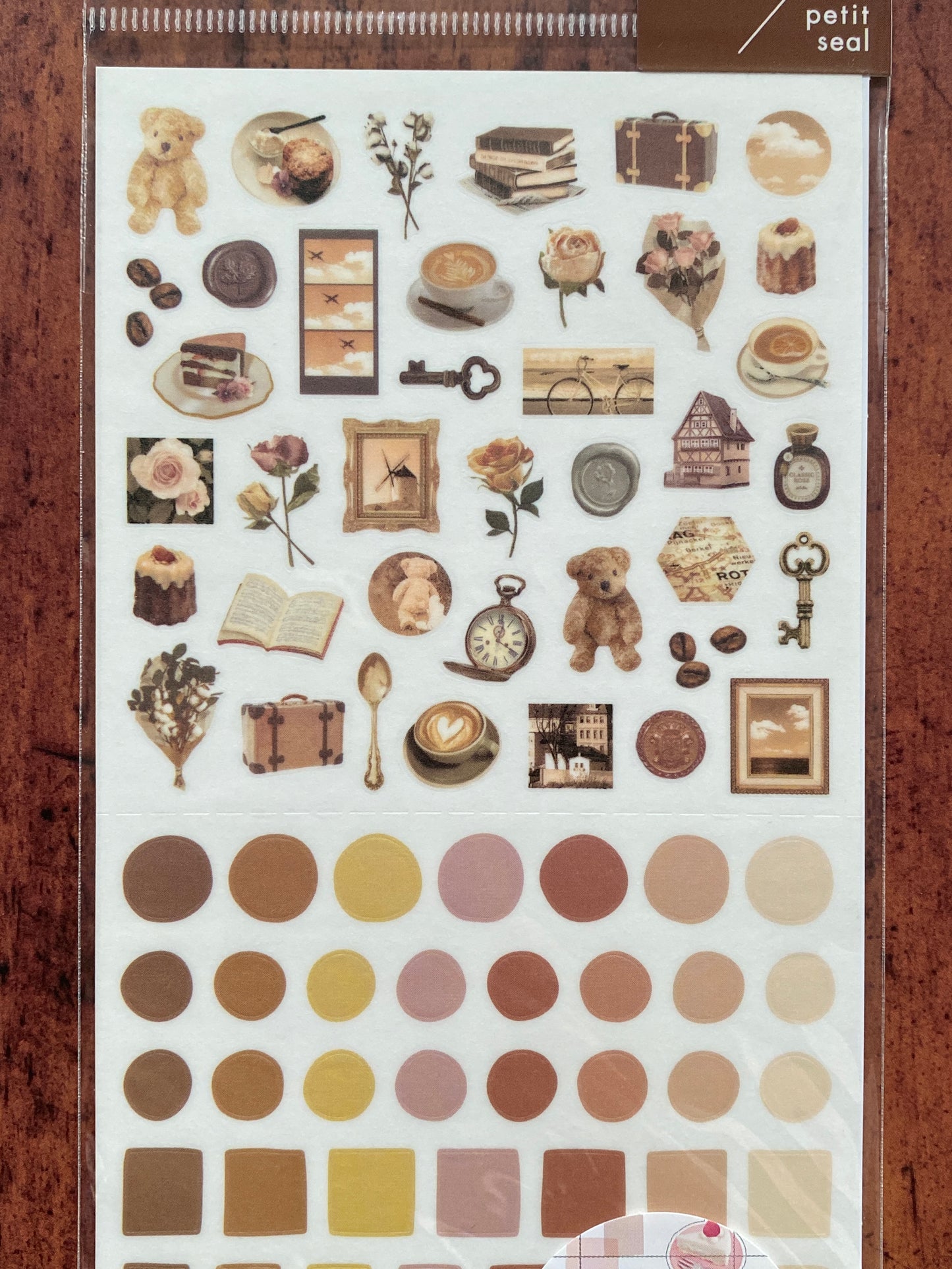 Sheer Photo Petit Stickers - Brown