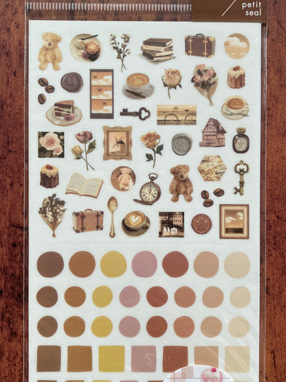 Sheer Photo Petit Stickers - Brown