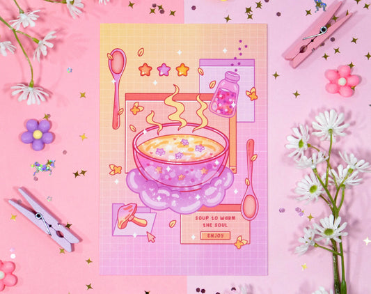 Soup Cafe Art Print