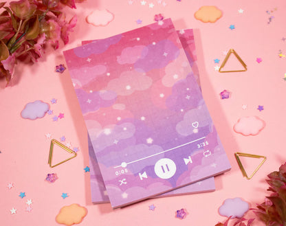 Sunset Music Player Notepad