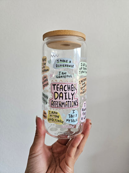 Teacher Daily Affirmations Fun Cup