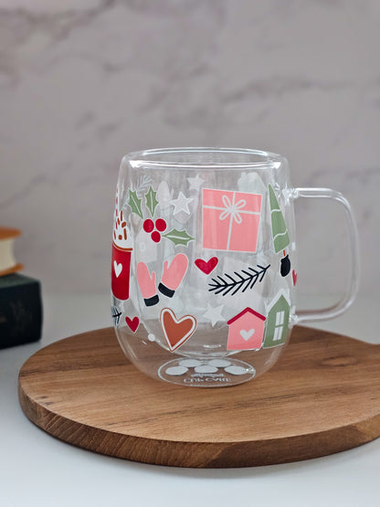 Limited Quantity: Winter Vibe Double-Walled Glass Mug